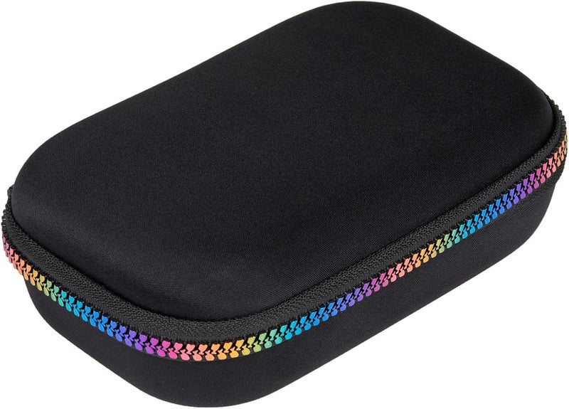 Zipit Black & Rainbow Pencil Box for Girls, Cute Pencil Case for School, Large Capacity Stationery Organizer Box - Image 1